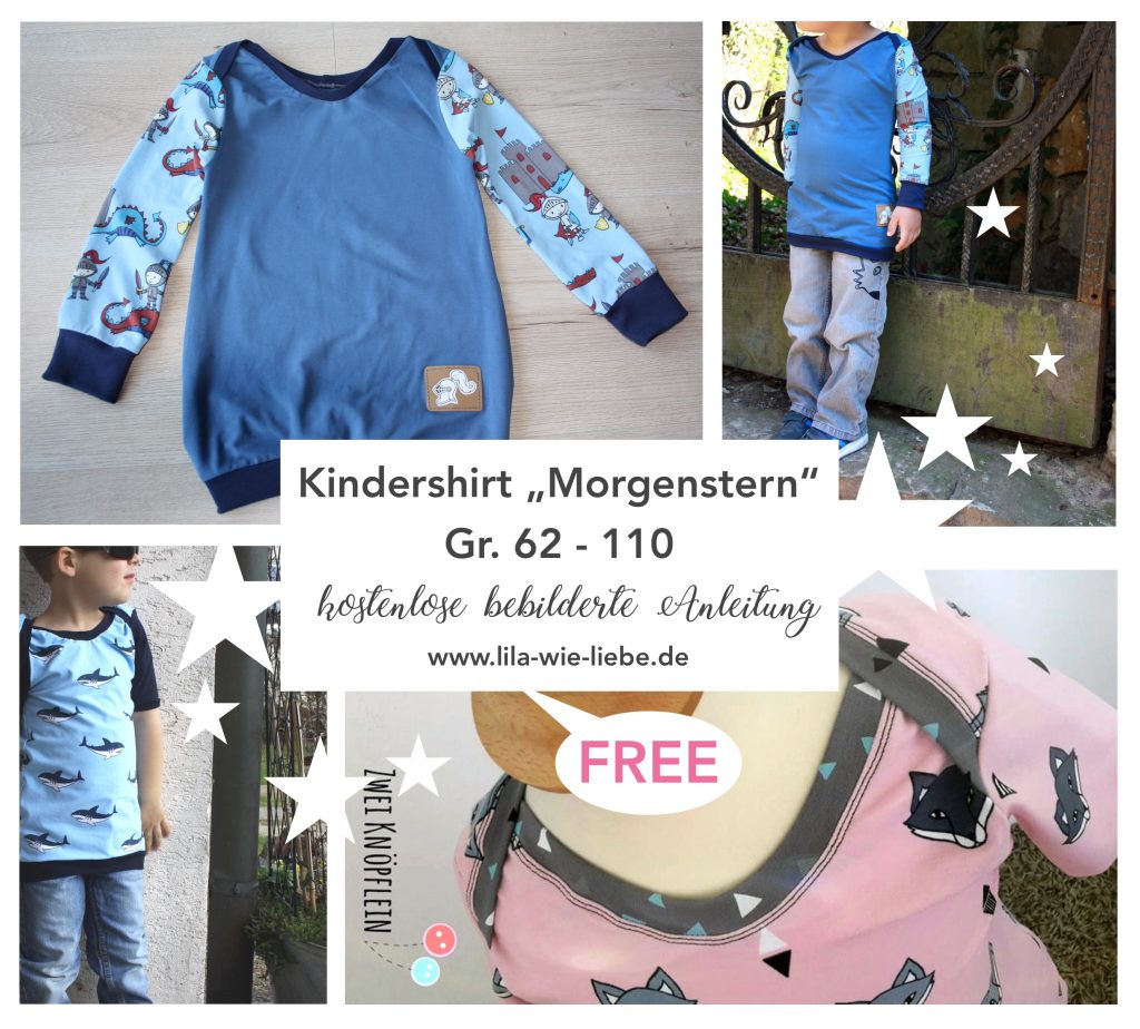 Kindershirt Nahen Morgenstern Freebook Lila Wie Liebe