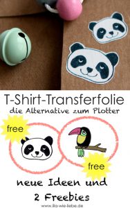 Transferfolie ist eine gute Alternative zum Plotter. Hier findet ihr ein paar Inspirationen und 2 Freebies! 