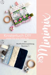 Knistertuch Multifunktionstuch Babyspielzeug DIY Minimix Freebook kostenlose Anleitung