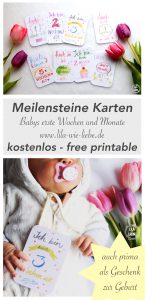 meilensteine karten baby - free printable - kostenlos - meilenstein milestone cards free printable