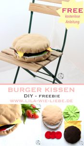sitzkissen burger sofakissen - kostenlose anleitung - freebook