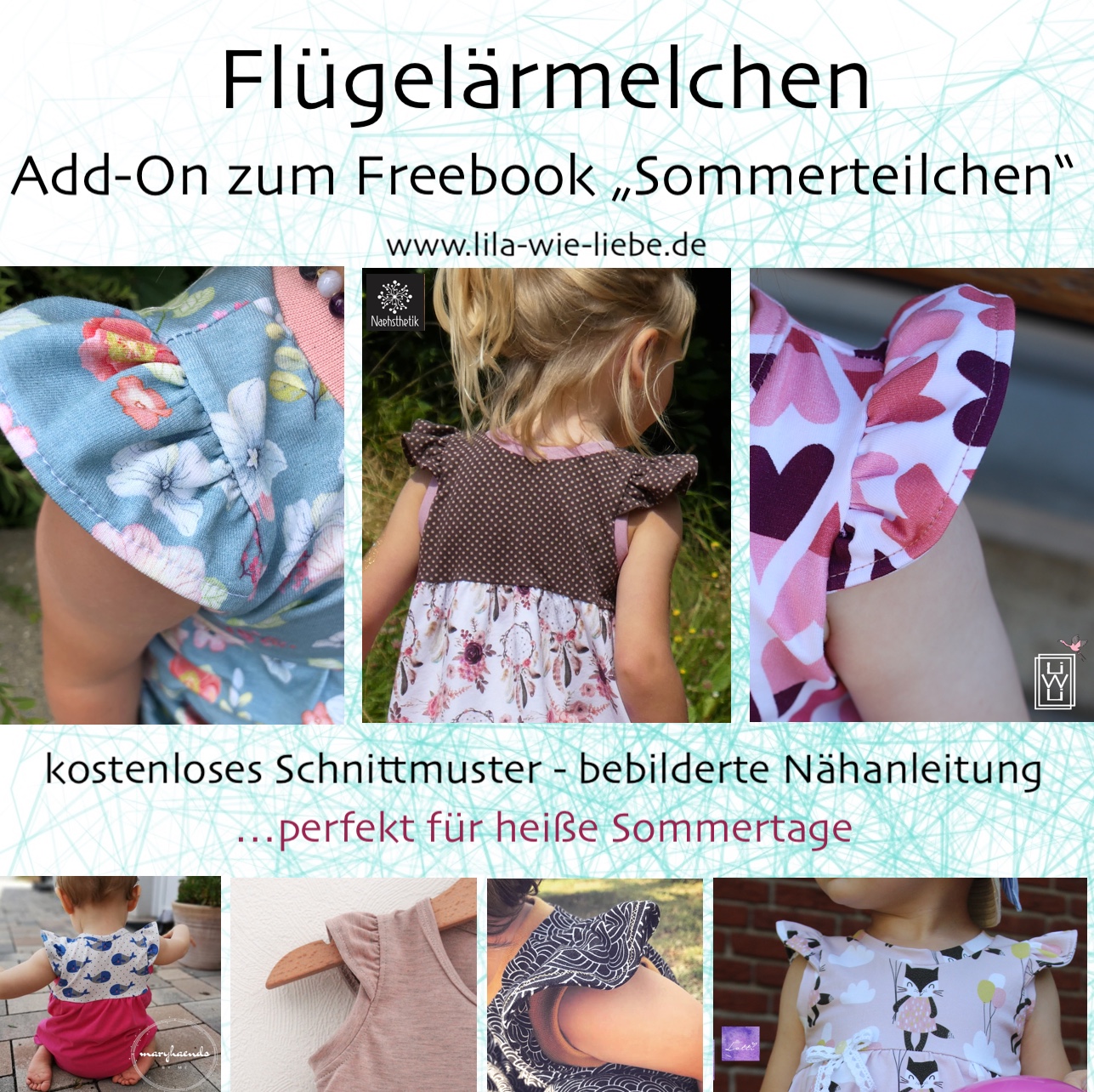 Flügelärmel Bodykleid Freebook