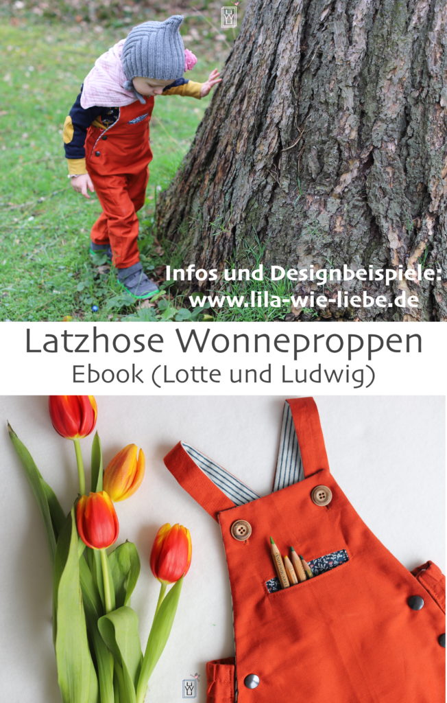 Wonneproppen Ebook Lotte und Ludwig - Latzhose - Lila wie Liebe