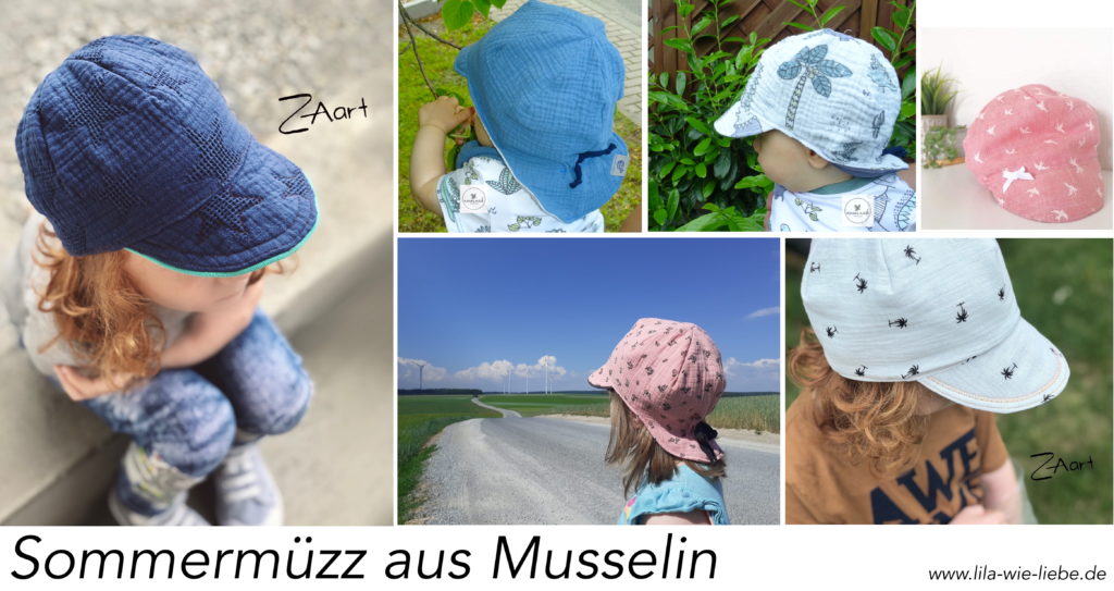 Musselin Mütze für Kinder nähen