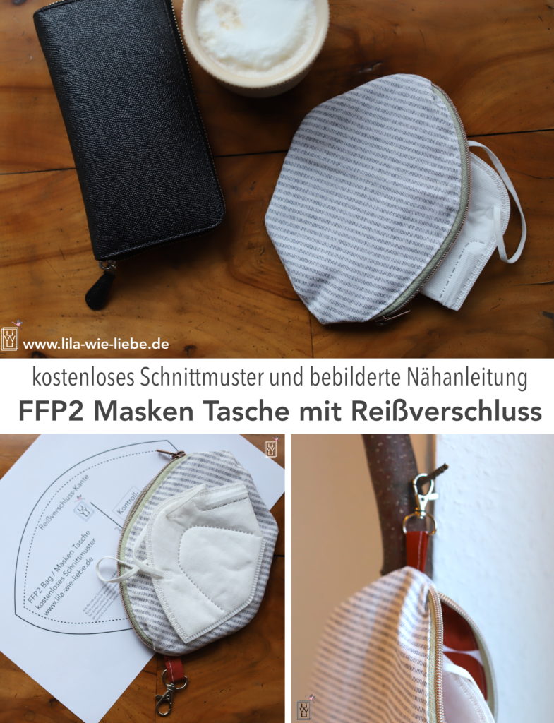 ffp2 tasche für ffp2 maske kostenloses Schnittmuster freebie