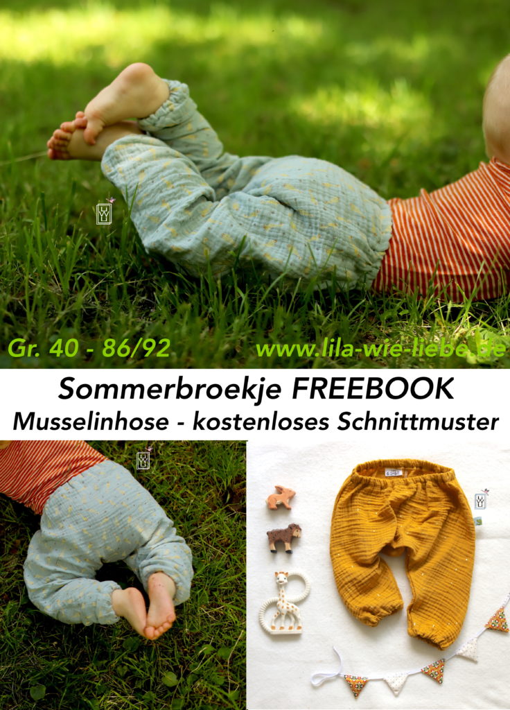 Musselinhose Sommerbroekje Freebook kostenloses Schnittmuster