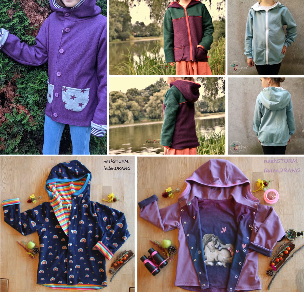 jackenliebe Kinderjacke freebook Beispiele