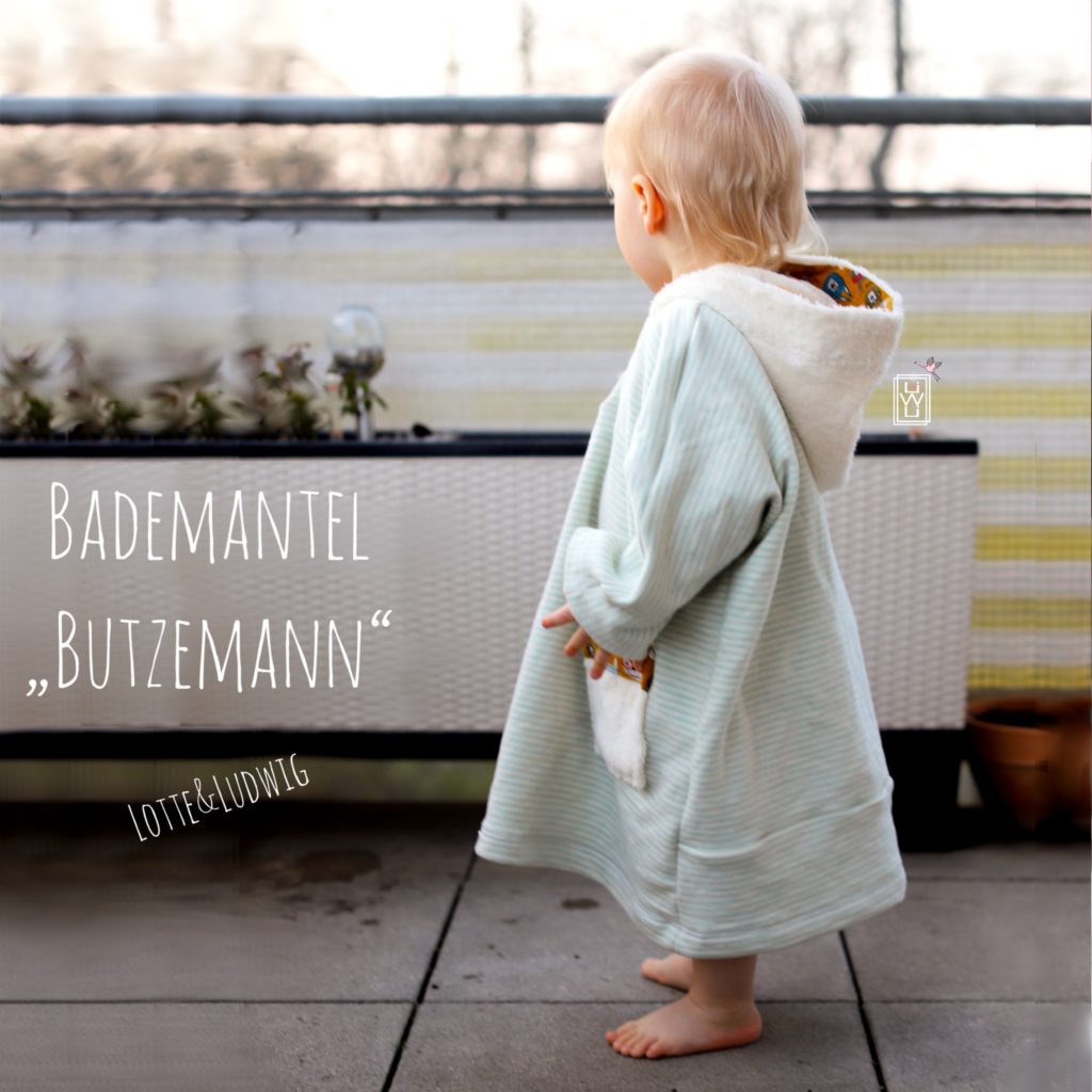 Bademantel Butzemann für Kinder nähen