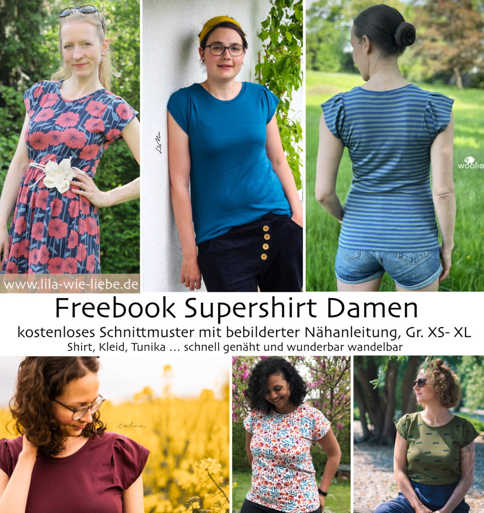 Freebook Supershirt Damen kostenloses Schnittmuster