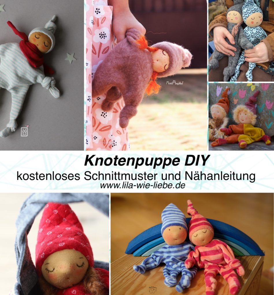 Knotenpuppe nähen diy anleitung kostenlos freebook puppe nähen